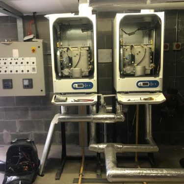 two commercial boilers that have received boiler repair